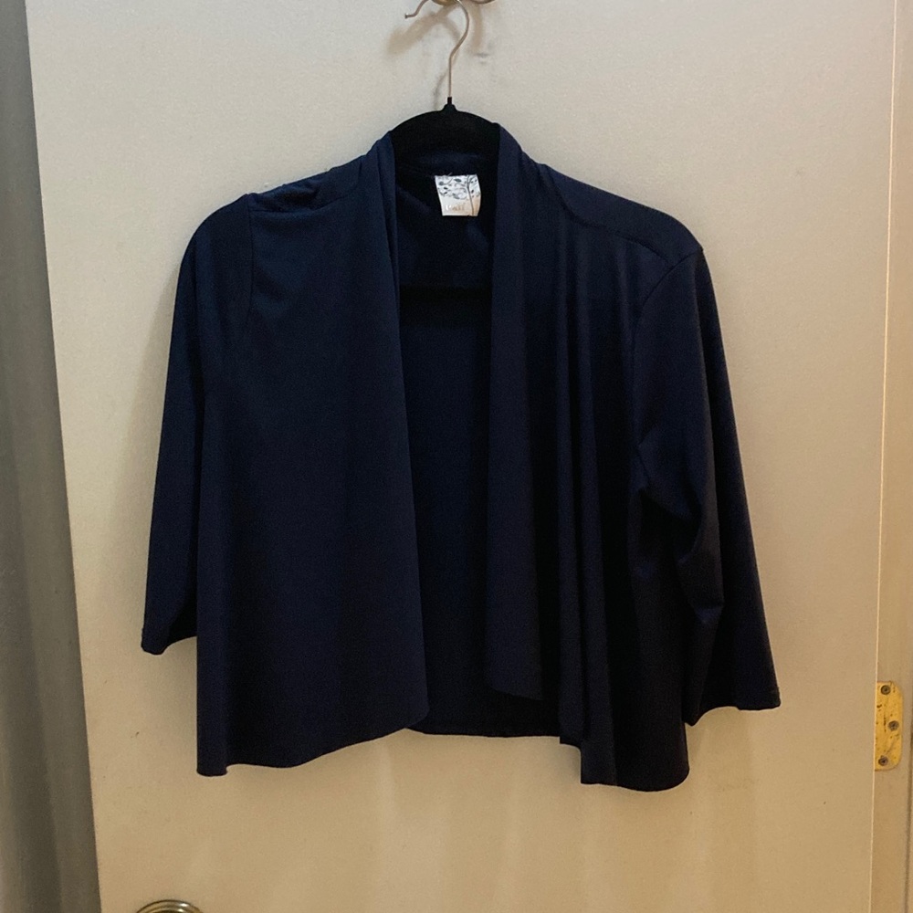 NAIF Navy Open Front Blazer